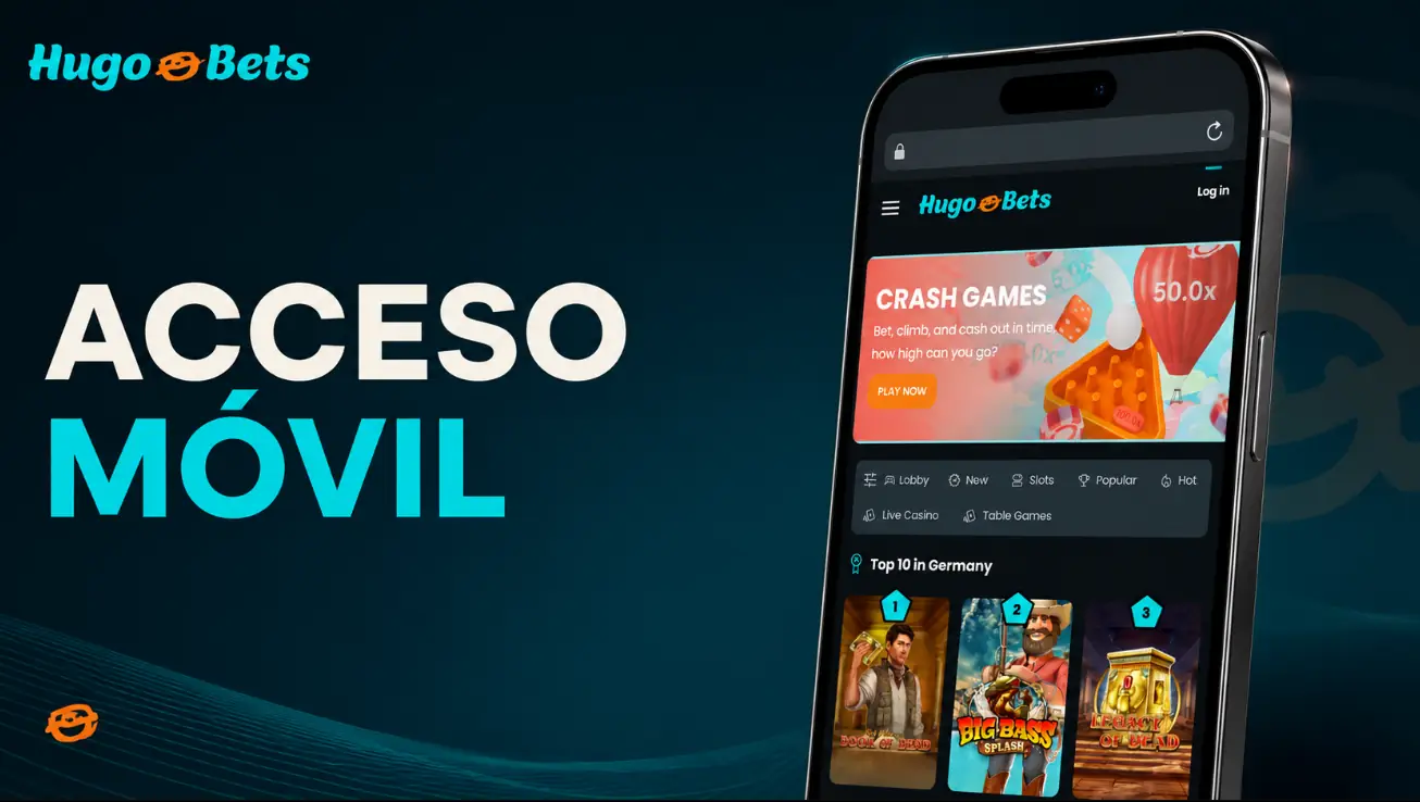 HugoBets desde el Navegador del Celular
